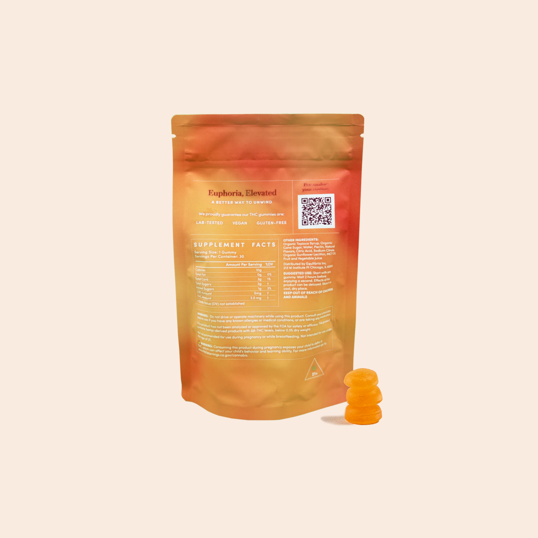 Ellevate THC Gummies - Peach Mango